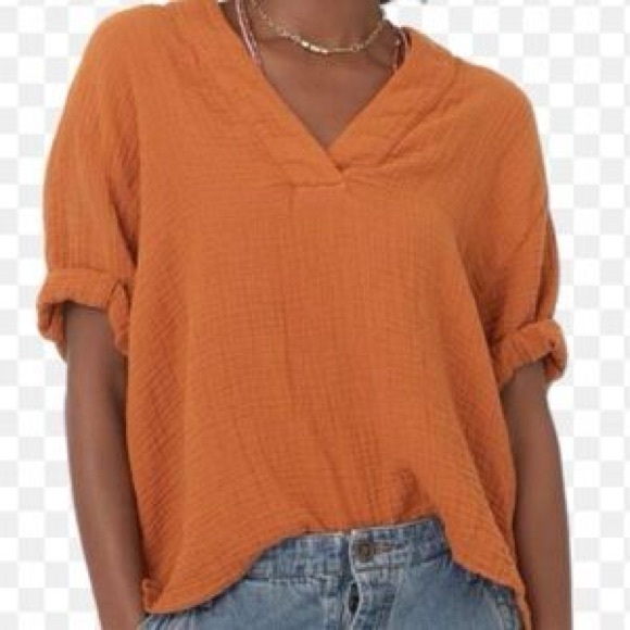 Madewell burnt‎ orange Shirt Medium - Picture 1 of 6